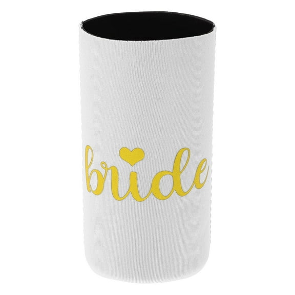 SHINYPASING Can Cooler Cloth White For Bride Wedding Parties 1Pack 6.1*3.1*3.1In