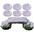 thumbnail image 1 of Raindrops Aquarium Decor Bridge Stepping Stone Decor Grey Resin 1 Set 6 0.94X0.67X0.16In, 1 of 8
