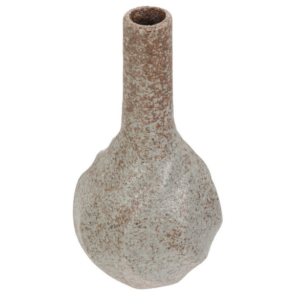 Raindrops Brown Coarse Pottery Vase for Home Decor with Creative Design and Use 6 Inches