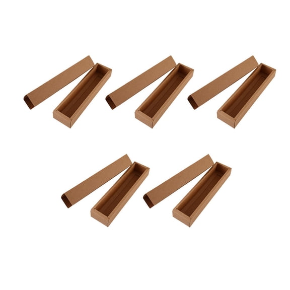 Raindrops Brown Kraft Paper Macaron Boxes for Dessert Packaging and Storage Suitable for Parties and Events 10pcs