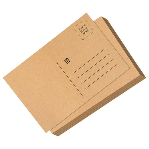 Raindrops Brown Kraft Postcard Paper for Mailing and Crafting Blank Cards for Birthday Travel and Business