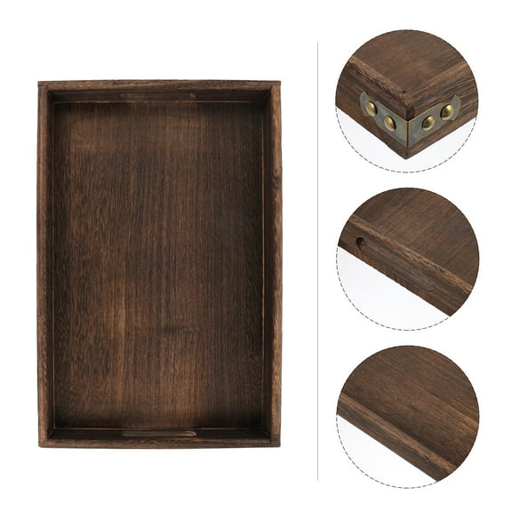 Raindrops Brown Synthetic Food Tray for Storage Suitable for Home Kitchen Living Room 1PC