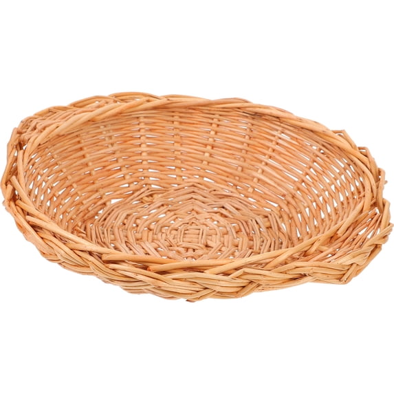 Raindrops Brown Synthetic Wicker Woven Basket for Home Use Perfect as Fruit Snacks Bread Holder 12.5x8x5 inches