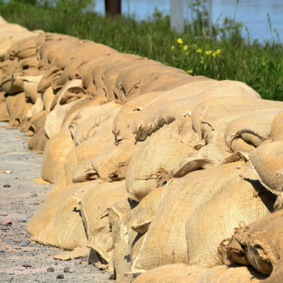 Raindrops Burlap Sand Bag Brown Resin Flood Prevention for Emergency Response 1 Set