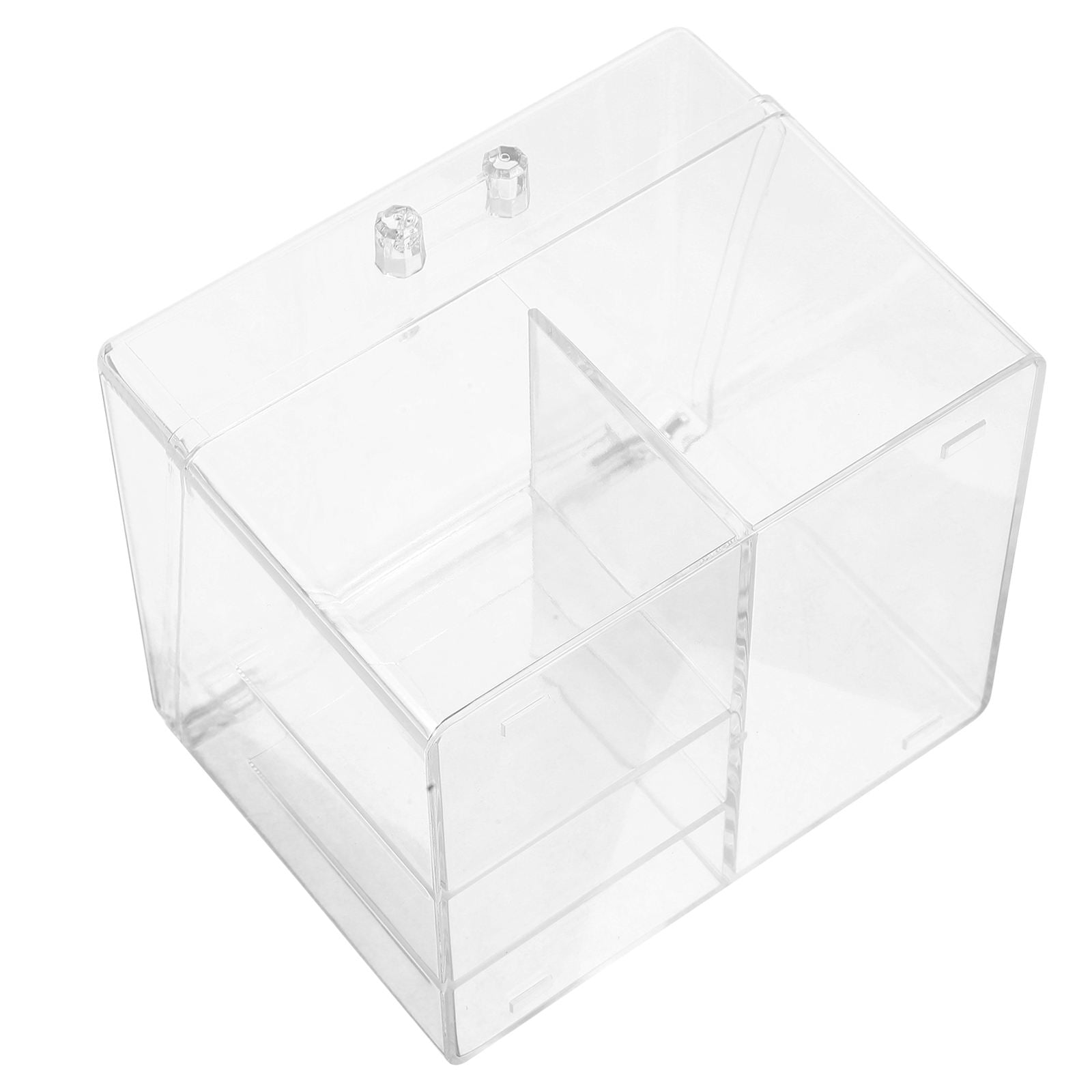 Raindrops Business Card File Box Compact Transparent Card Organizer For ...