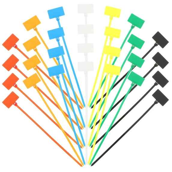 Raindrops Cable Ties with Write-on Labels 250Pcs Assorted Color 4x150mm Plastic for Cable Organization