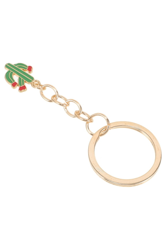 Cactus Shaped Keychain Cute Keyrings Alloy 1Set for Gift Giving