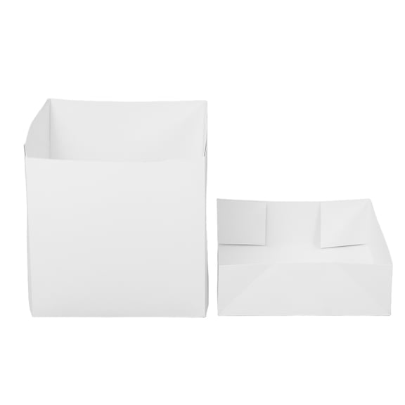 Raindrops White Paper Cake Box for 12 Inch Wedding Cake Transport, Elegant & Stylish Packaging, 1 Set for Special Occasions
