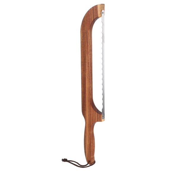 Raindrops Stainless Steel Wooden Bread Cutter Versatile Use for Baguettes