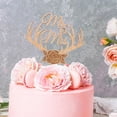 thumbnail image 1 of FOMIYES Rustic Cake Topper Antler Wedding Party Decoration for Couples 1Pack, 1 of 8