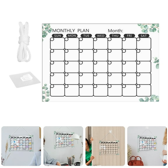 Raindrops Calendar Whiteboard for Wall Erasable Notepad Office