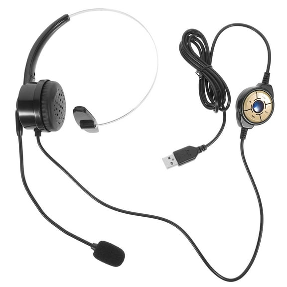 Raindrops Call Center Headphone Ticket Headset Noise Cancelling Black