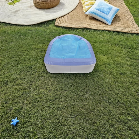 FOMIYES Blue Inflatable Cushion for Outdoor Camping Portable PVC Seat and Bath Pillow for Home