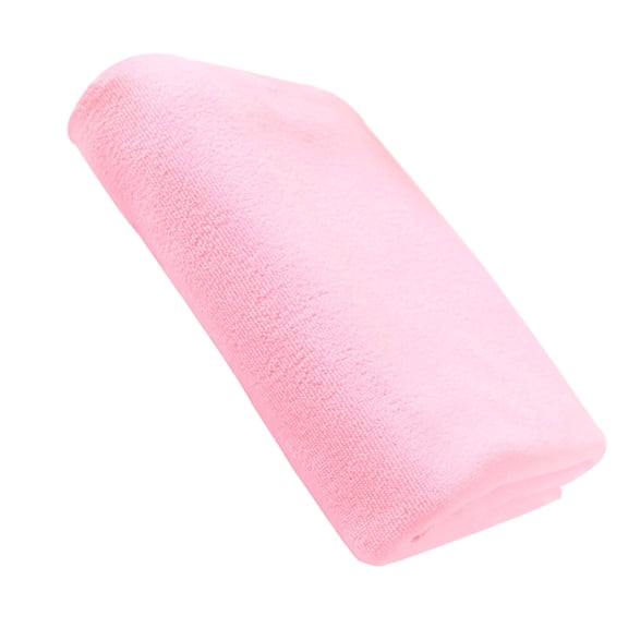 Raindrops Pink Microfiber Shower Towel for Spa and Swimming, Quick Drying and Soft