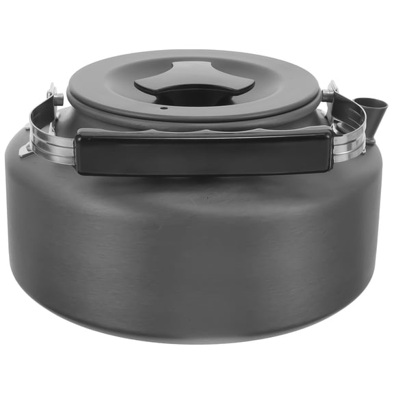 Raindrops Aluminum Oxide Camping Kettle Dark Gray Lightweight Boiling Water Pot for Hiking, Backpacking, and Outdoor Adventures