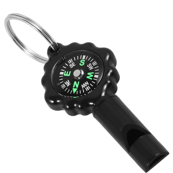 Raindrops Camping Whistle Compass Keychain Portable Outdoor Whistle Pendant Plastic Keychain Compass Whistle