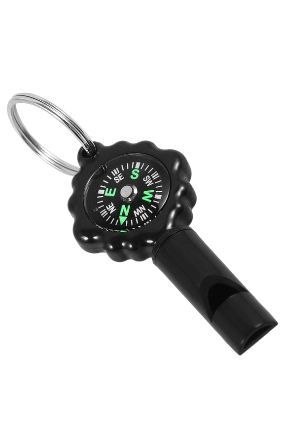 Camping Whistle Compass Keychain Portable Outdoor Whistle Pendant Plastic Keychain Compass Whistle