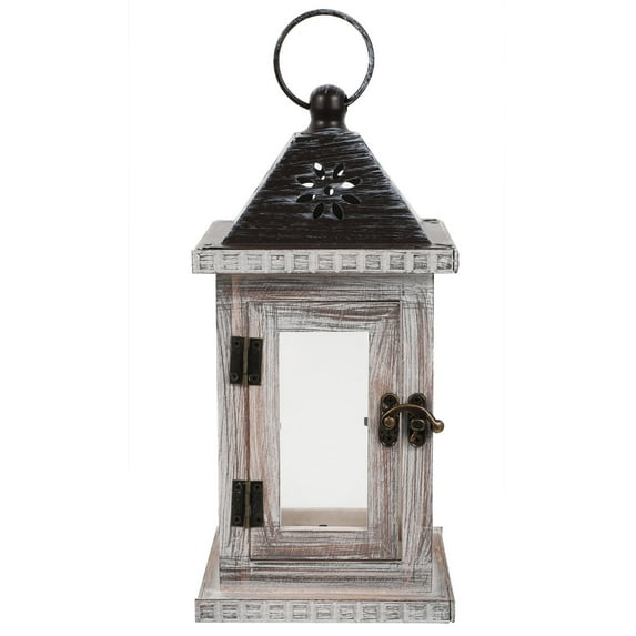 Nordic Style Wooden Lantern for Candle Display Assorted Color Decorative Hanging Lantern 1Pc