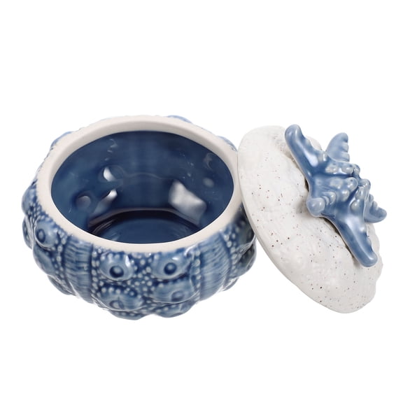 Raindrops Ceramic Candy Storage Container with Lid, Multi-Purpose Tea Leaves and Household Food Canister