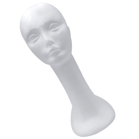 Raindrops White Foam Mannequin for Hat and Wig Display, Lightweight Hat Organizer Stand for Accessories Storage