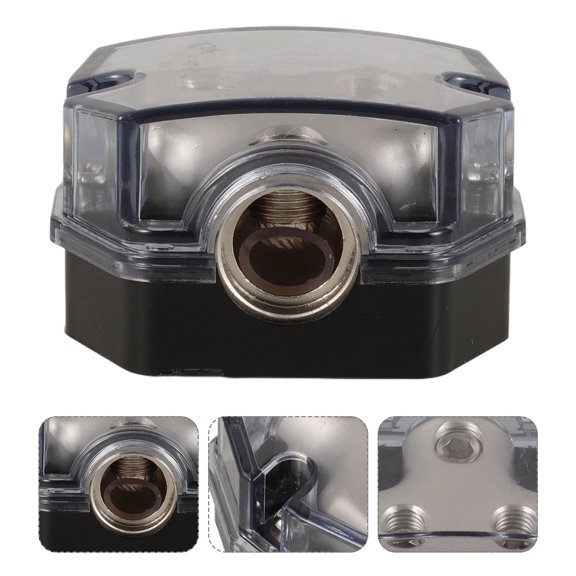 Raindrops Car Audio Fuse Block Alloy Rectangular Overload Protection 1Pack 2.16X1.57X1.38in
