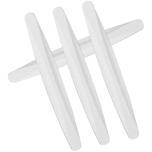 Raindrops Car Door Trim Guard 4Pcs White PVC Strips for Door Protection and Shockproof Buffering 13.50X1.80X0.70in