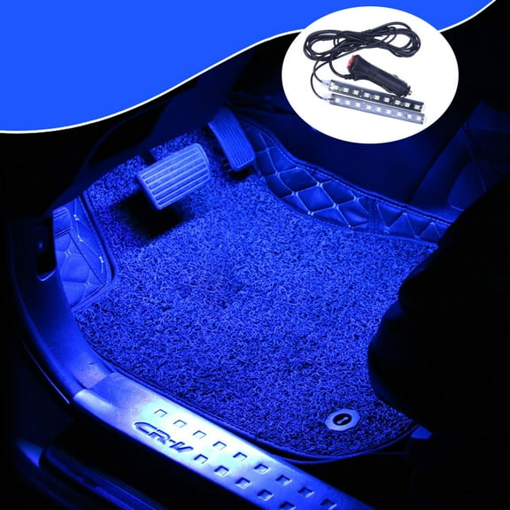 Raindrops Car Interior Atmosphere Light Blue Plastic 1Pack 4.9x0.5x0.5in