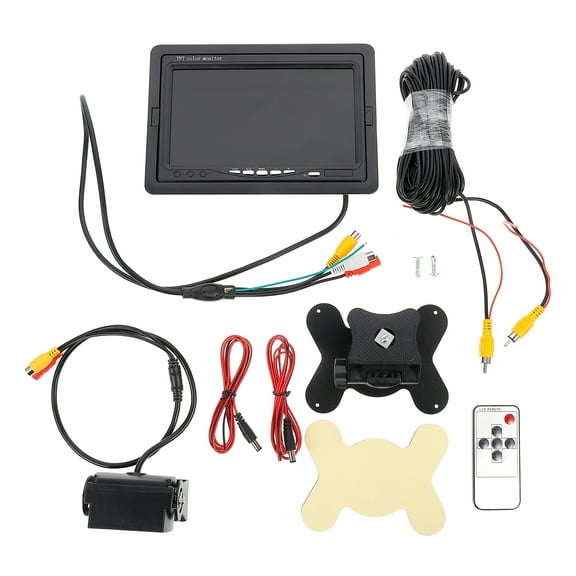 Raindrops Car Rear View Camera Backup Monitor System in Black for Commercial Vehicle Owners 1 Set