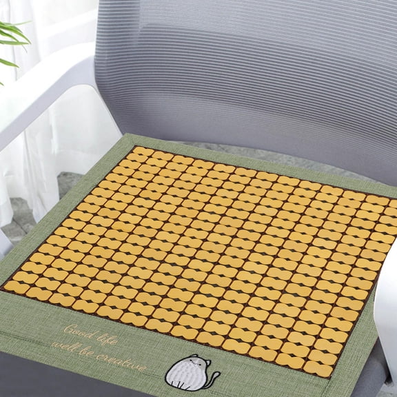 SHOWERORO Cooling Alleviate Body Pressure Seat Pad For Office Chair 1Set 17.3X17.3X0.2in