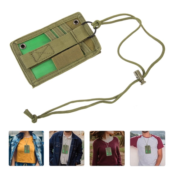 Raindrops Card Cover Business Holder Slim for Men Cards Baby Army Green