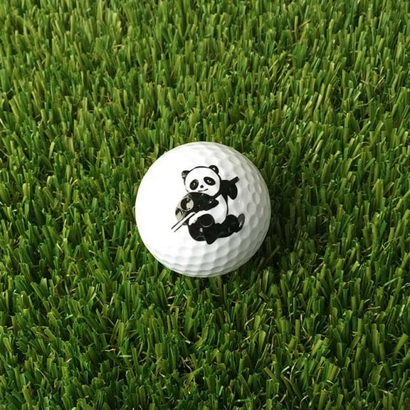 Raindrops Cartoon Panda Practice Balls for Golf Training Aid at Home or Outdoor Assorted Color Soft Lightweight Flexible Synthetic Rubber
