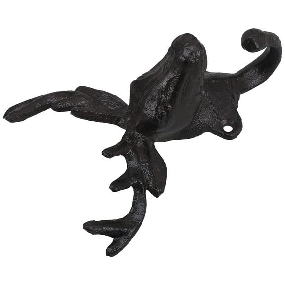 Raindrops Deer Head Wall Hook Black Cast Iron 1Pack 6.29X4.13X2.55In