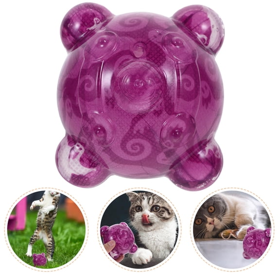Raindrops Small Cat Toys Cat Toy Ball TPR Purple 1Pack for Indoor Use