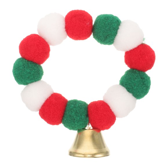 Raindrops Adorable Multi Colored Plush Christmas Collar for Pets with Bell