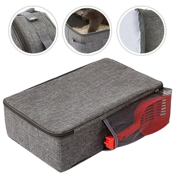 Raindrops Travel Lightweight Litter Box, Portable, Light Grey, for Storage Use