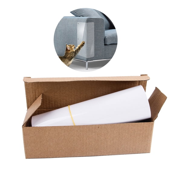 Raindrops Cat Scratching Sticker Adhesive Cat Scratcher for Home Use 2Pcs White PVC