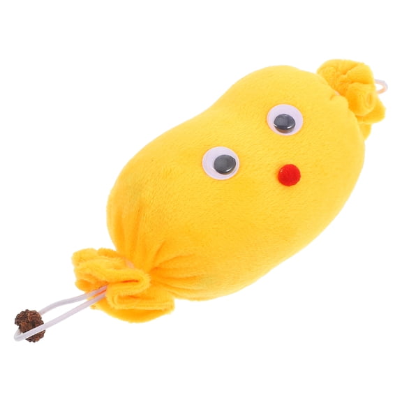 Raindrops Cat Stocking Stuffers Plush Cat Toy Yellow Anxiety Relief for Indoor Cats 1Pcs