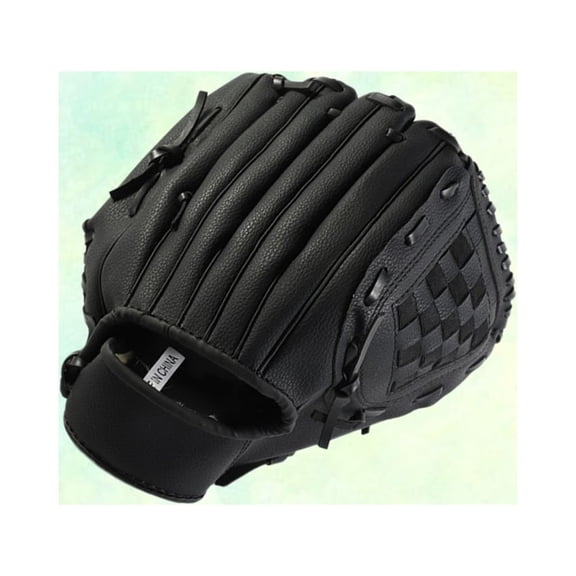 Raindrops Catch Baseball Glove with PVC Material and Comfortable Faux Fur Lining Black 12 5 inch