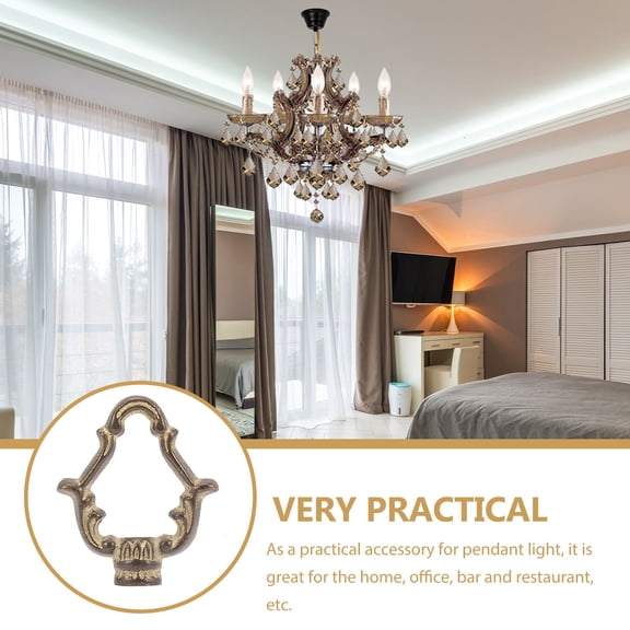 Raindrops Ceiling Lamp Holder Ceiling Hook Golden Iron Round for Lighting Accessories 1Pack 6.7x2.4in