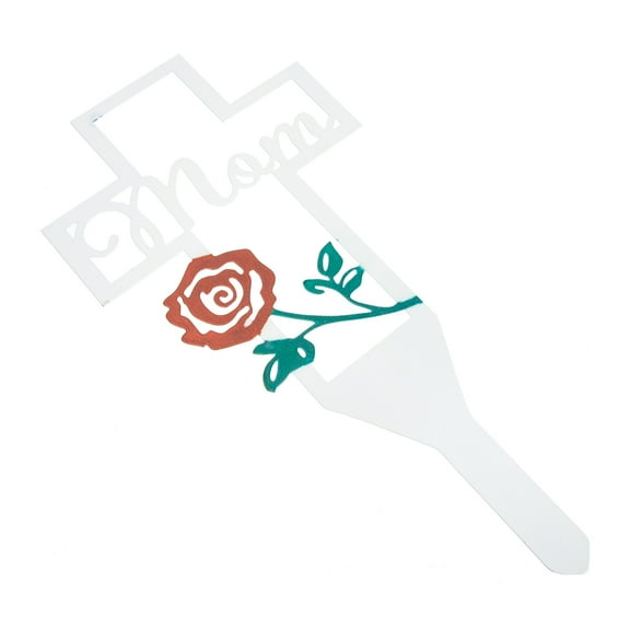 Raindrops Grave Decorations Memorials Outdoor Stake Sign White Metal 1Set 12x6in