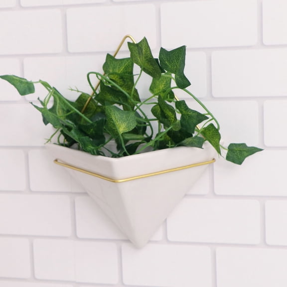 Raindrops Ceramic Hanging Planter Triangle Edged Plant Hanger Flower Pot Plant Basket Holder for Decorations