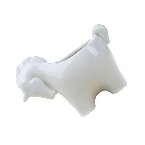 Raindrops Ceramic Unicorn Planter for Succulent Cactus Small Flowers White Mini Flower Pot 1Pc