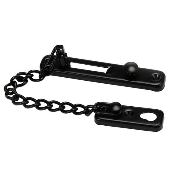 Raindrops Chain Door Lock Stainless Steel Security Door Chain Guard Latch Lock for Home Hotel (Black)