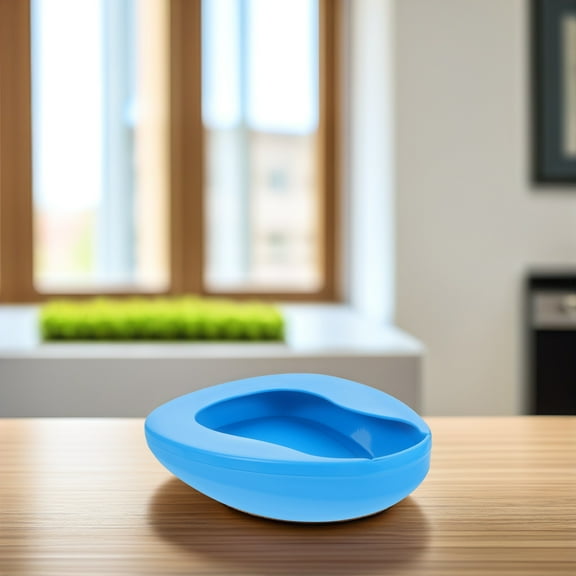 Raindrops Chamber Pot Bedpan Blue Wavy Shape Easy to Clean 1Pack