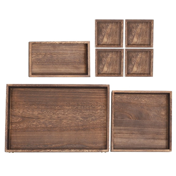 Raindrops Charcuterie Board Platter Solid Wood Tea Set Tray Make