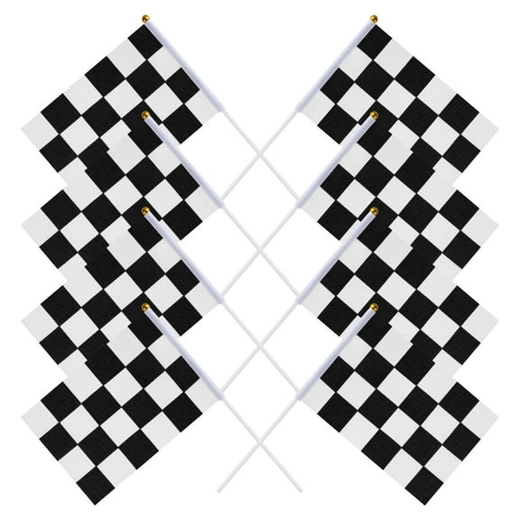 CRILSTYLEO Classic Checkered Race Flags Multi Polyester Prop Lightweight Decor 25Pcs