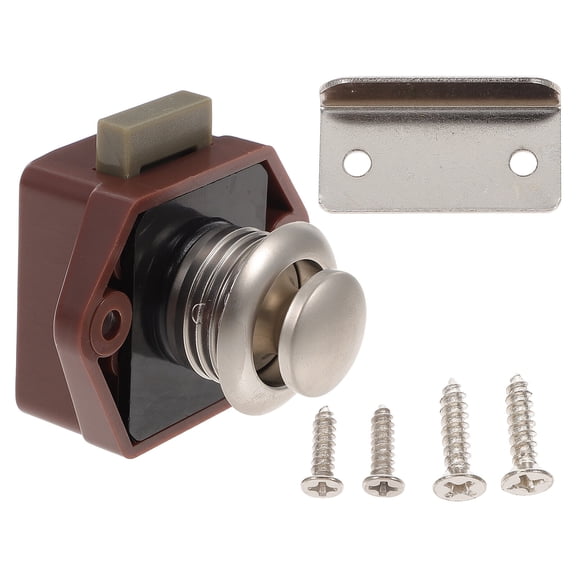 Raindrops Brown Push Button Keyless Cabinet Lock Zinc Alloy Latch Lock for Home and Office Security