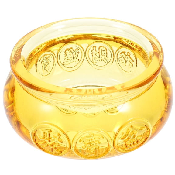Raindrops Chinese Style Crystal Cornucopia Treasure Basin Tabletop Ornament for Dining Table Decor