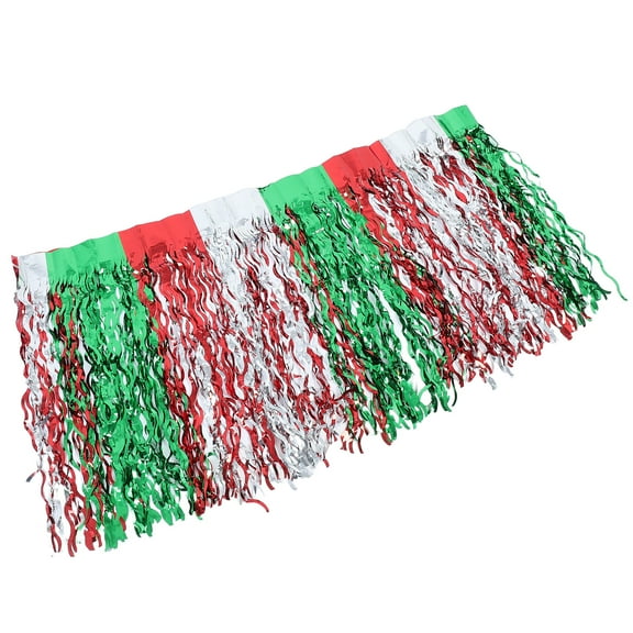 Raindrops Colorful Plastic Table Skirt with Unique Scimitar Design for Festive Table Decoration 275x75cm