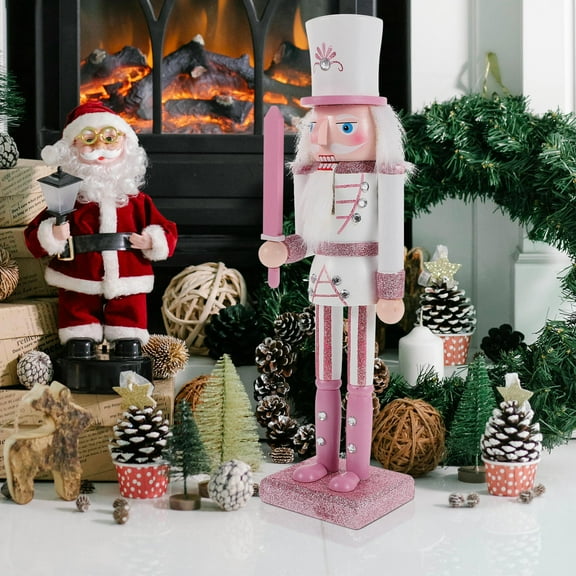 Raindrops Nutcracker Soldier Pink 1Pack 11.79X3.14X2.95in